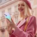 2 x FNTCASE for iPhone 14 Phone Case: iPhone 13 Clear Case | Military Grade Drop Protection Anti Yellowing Slim Cell Phone Cover - Rugged Shockproof Protective Bumper (D-Colorful)