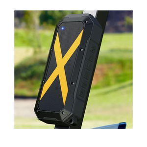 Magnetic Golf Speaker Bluetooth, Portable Wireless Jobsite Speakers, Hands-Free Calls, 30H Battery Stereo Sound TWS for Golfing, Camping, Outdoor (Yellow)
