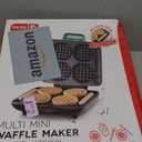 Dash Multi Mini Waffle Maker- Quad Waffle Maker for Family Breakfasts - Dual Nonstick Heating Plates & Easy-Release Surface - Compact & Fast-Heating - Aqua