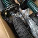 Gate Wheel, 6 Inch Wheel Diameter, 13.1 Inch Height, Suit for Metal Tube & Wooden Gates, 550lbs Capacity, Spring-Loaded Heavy Duty Rubber Casters (Black 2 Pack)