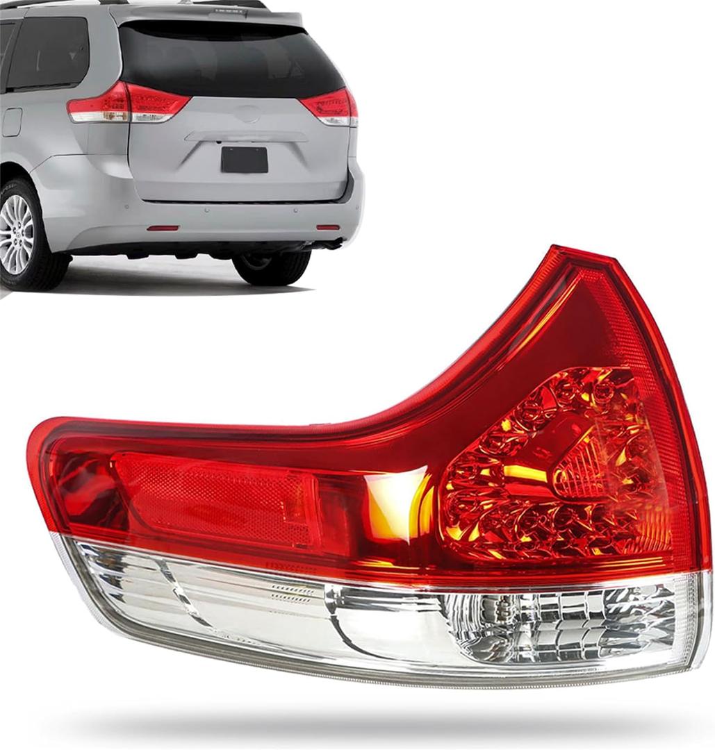 LH Left Driver Side Outer Tail Light Replacement for Toyota Sienna 2011-2014 Tail Lamp 8156008030 TO2804107