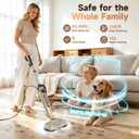 DEVOAC VM6 Scrubbing Steam Mop with Rotating Mop Pads, 10 in 1 Steam Mop, Lightweight Spin Mop & 3 Steam Modes for Hard Floor Laminate Marble Floors (Auster)
