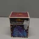 Twinkle Star 2 Pack Orange Halloween Fairy Lights Battery Operated, Total 66 ft 200 Led String Lights Remote Control Timer Silver String Light 8 Modes Firefly Lights for Garden Party Indoor Decor