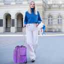 Ytonet Rolling Briefcase for Women, Extra Large Rolling Laptop Bag Fits 18 Inch Laptop, Computer Bag with wheels for Work Travel College Business Overnight Wife Mom Teacher, Purple