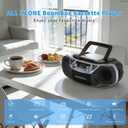 MONODEAL CD Player & Cassette Tape Player with Bluetooth, Powerful Stereo CD Player Boombox with X-BASS,CD and Cassette Player Combo,FM/USB/AUX & Remote, Tape Recording, Sleep Timer, AC/DC Powered