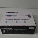 Cordless Vacuum Cleaner, 55KPA 70Min 650W Motor Powerful Vacuum Cleaners for Home, Self-Stand Cordless Stick Vacuum Rechargeable Anti-Tangle/LED Screen/1.8L Cup for Home Pet Hair/Carpet/Hardwood Floor (Purple)