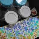 24 Pcs Christmas Cookie Container with Lids Small Plastic Stackable Christmas Cookie Jars Xmas Snack Candy Goodie Boxes with Lid and Sticker for Holiday Gift Giving Baking Storage, Two Size