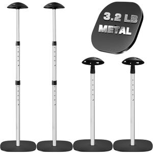 Boat Cover Support Poles with 3.2 LB Metal Base, Adjustable Pontoon Cover Support, Heavy Duty Boat Cover Poles for Pontoon, Aluminum Cover Support System with EVA Protective Foam,4 Pack