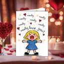 5 x Cute Valentines Day Card  Romantic Valentine Gift for Him or Her  Sweet Love Card for Boyfriend, Girlfriend, Husband, or Wife (SK-042)