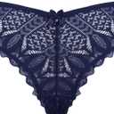 Avidlove Sexy Cheeky Panties for Women Lace Criss Cross Bikini Underwear 1-4 Pack (Blue, S)