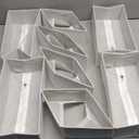 DIMJ Drawer Organizers - Set of 8 Fabric Closet Organizers and Storage, Drawer Dividers for Baby Clothes, Socks, Belt, Tie (Pink) (White)