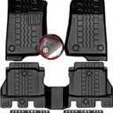 Anti-Slip 5Pcs Custom Floor Mats for 2018-2025 Jeep Wrangler JL Unlimited | All-Weather Car Floor Liners with Weather Strips | Automotive Carpet for Winter, Ski, Hunting, Camping (White)