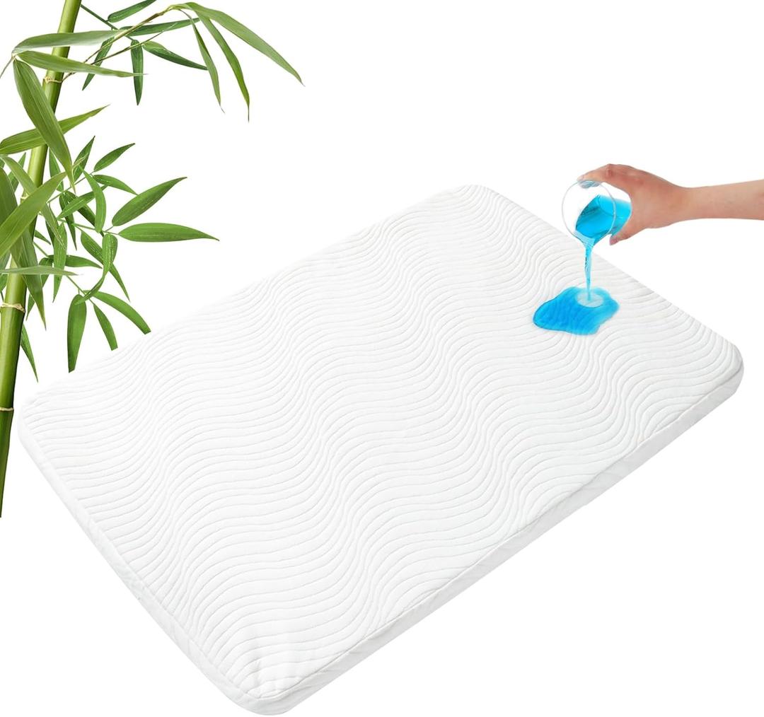 Pack and Play Mattress 38" x 26" x 1", Pack N Play Mattress Topper Pad with Removable and Washable Cover, Waterproof Playard Pad for Baby & Toddlers