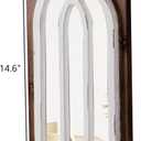 SOFE Arched Window Mirror Candle Sconces Wall Decor Set of 2, Cathedral Rustic Wall Decor Hanging Candle Holder for Living Room, Bedroom Bathroom