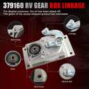 676061 RV Stair Entry Step Motor with 379160 Gear Box Linkage A Compatible with Lippert Kwikee Electric Steps Series 22 23 28A 30 32 33 34 35 36 38 40, Replacement 214-1001 379147 366043 1101428