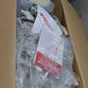 Puleo International 4.5ft Pre-Lit Potted Flocked Arctic Fir Christmas Tree with 70 Clear Lights, 419 Realistic Dense Snow Flocked Branch Tips, Easy Setup Artificial Trees with Sturdy Stand