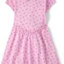 The Children's Place Girls' Plaid Stretch Jacquard Short Sleeve Dress (X-Large)