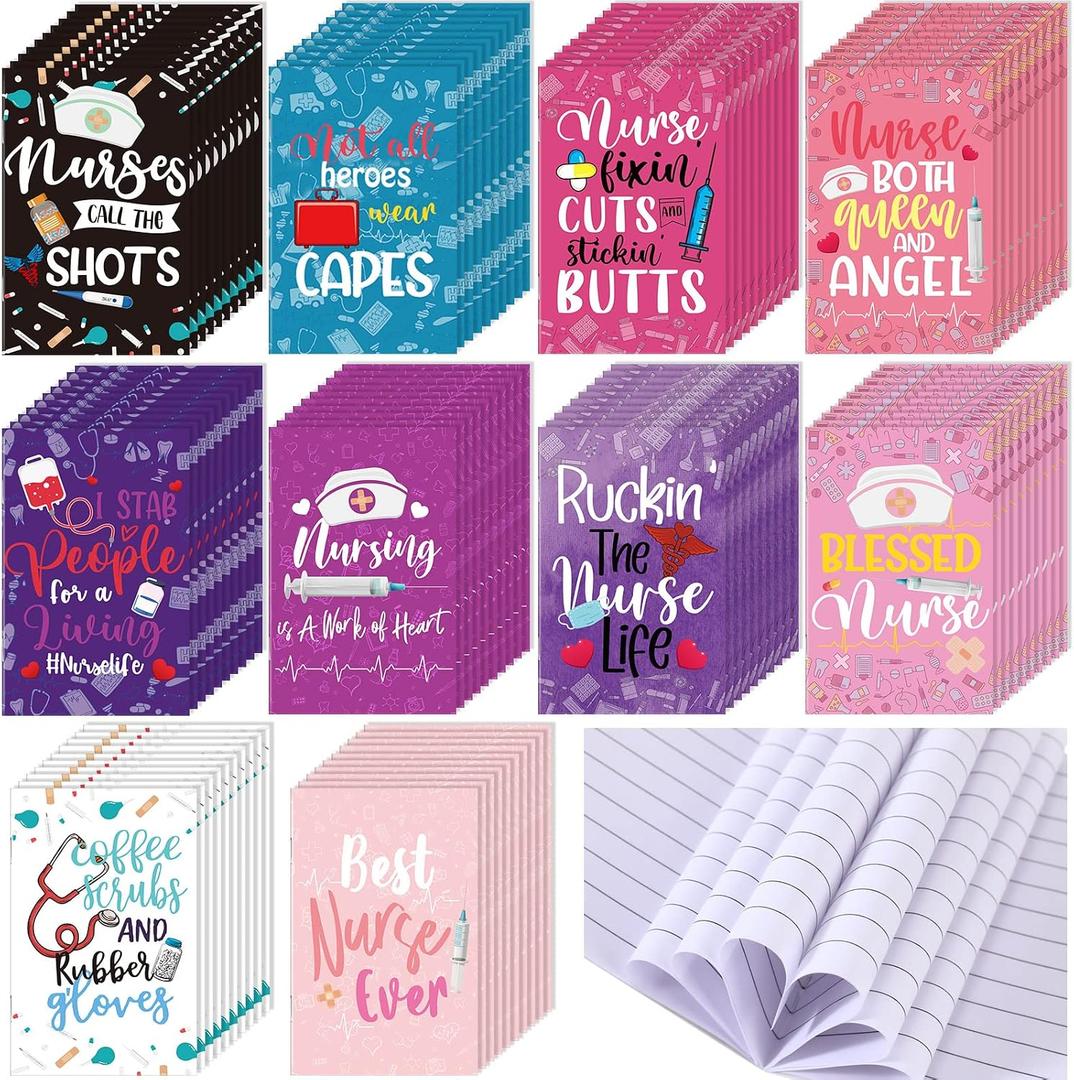 2 x Sabary 30 Pcs Nurse Notebooks Bulk 2026 Nurse Week Gifts Appreciation Mini Pocket Notepads Bulk for Medical Students Retirement Graduation Accessories Classroom Office Supplies