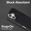 Crossbody Case for iPhone 16 with Gold and Vegan Leather Woven Detachable Chain - Black