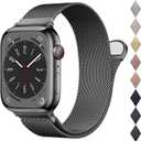 BELONGME Mesh Metal Loop Compatible with Apple Watch Band 40mm 41mm 38mm 42mm Series 11 10 9 8 7 6 5 4 3 2 1, SE 3 2 1 Women Men, Stainless Steel Strap with Magnetic Clasp for iWatch Bands