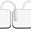 4 PCS Tens Unit Replacement Pads 2X2, Latex Free Electrode Pads Compatible with TENS Machine Use 2mm Pin Connector Lead Wires