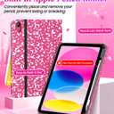 Case for iPad 11th Generation (A16) 11-inch 2025, for 10th Generation 10.9'' 2022, PU Leather iPad 11/10 th Gen Cover with Multi-Angle Viewing, Pencil Holder, Pocket, Composition Book-Pink