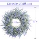 Summer Wreath Lavender Purple Summer Wreath for Front Door, 22Inch Artificial All Seasons Lavender Wreaths for Indoor Outdoor Outside Wall Window Porch Rustic Home Farmhouse Decorations