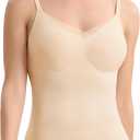 V Lace Wireless Camisole Tank Tops for Women Seamless Spaghetti Straps Camis (XX-Large, Beige)