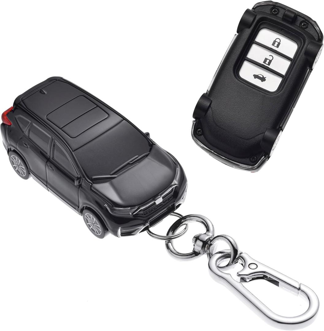 for Honda Key Fob Cover - Key fob case Compatible with Honda Accord Civic CRV Pilot Odyssey Passport Smart Remote Key - Black