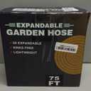 Expandable Garden Hose  75 ft Expanding Water Garden Hoses, No Kink Lightweight Flexible Hose with 3/4" Solid Fittings and 4Layer Latex Cores  75ft Retractable Stretch Car Washing Pipes