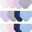 Fruit of the Loom Women's Lightweight Microfiber Underwear, Smooth Under Clothes Size 6