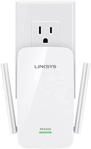 Linksys WiFi Extender WiFi 5 Range Booster, Dual-Band Booster, 1,000 Sq. ft Coverage, Speeds up to (AC750) 750Mbps - RE6300