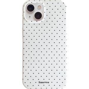 Compatible with iPhone 13/iPhone 14 Case with Cute Fashion Polka Dot Aesthetics Design Simple Case for Soft TPU Slim Protection Case for iPhone 13/14-White