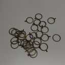 Antique Brass Curtain Rings with Eyelets for Up to 1.2-inch Curtain Rods (Set of 30 PCS Curtain Rings) (1 1/2 inch Inner Diameter)
