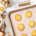 2 Pack 14 X 10 Inches Quality Baking Sheet Pan, Slick Carbon Steel Baking Sheet Set, Warp Resistant Nonstick Cookie Baker's Half Sheets for Baking, Roasting, Gold