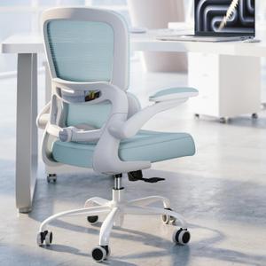 Office Chair - Ergonomic Desk Chair with Adjustable Lumbar Support, Mesh Computer Chair, Executive Chair for Home Office Comfortable Lumbar Support (Blue)