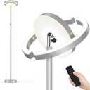 FIMEI Floor Lamp, 2024 Upgrade 36W 2800LM Bright Modern Standing Lamp Rotatable for Multi-Angle Lighting, Eye-Protecting Dimmable, 3 Color Adjustable, Remote/Touch Control for Bedroom Office, Gray