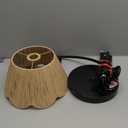 Oneach Arc Floor Lamp for Living Room,Rattan Boho Floor Lamp with Hand-Woven Shade, Foot Switch,Black Metal Base & Pole,Farmhouse Standing Lamp for Bedroom Corner,Reading (62'')