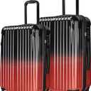 Carry on Luggage 2 Piece（20in/24inch - Airline Approved Suitcases with Spinner Wheels, Built-In TSA Lock，Hard Shell Expandable Suitcases