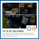 1/4" & 3/8" QD Pressure Washer O-Ring Seal Quick Colored M22 Quick Connect Coupler - 1/4" 30PC Orange and 3/8" 30PC Grey