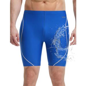 baleaf Men's 7.5" Swim Trunks Athletic Competition Swimsuit Royal Blue L (L)