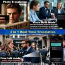 Ai Smart Glasses Bluetooth 5.4 with Translation for Men Women 160+Languages Color-Change Lens Power by Chat GPT Assistant Free App Translator Glasses Meeting,Driver,Travel