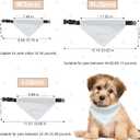 Pet Bandanas with Adjustable Buckle, 2 PCS Sublimation Double-Sided Blank Dog Bandanas with D-Ring Quick Release Buckle for Small and Medium Dogs, White, M
