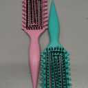 Curly Hair Brush Candybrush Curl Defining Brush for Detangling Shaping and Defining Curls for Women, Men, Wet & Dry Hair (Green Pink)