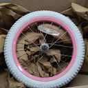 JOYSTAR 12 14 16 18 20 Inch Kids Bike Front Wheels Replacement Bicycle Wheels with 12-20 Inch Solid Air Rubber Tire & Inner Tube Don't Fit Huffy Bike Black & White