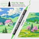 24 Colors Acrylic Paint Markers for Rock, Fabric, Wood, Glass, Eggs, Scrapbook - Easter Basket Stuffers, Dual Tip Acrylic Paint Pens for Coloring Books for Adults, Teens