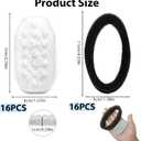 32 Pcs Cat Water Fountain Replacement Filters, 16 Pack Cat Fountain Filters with 16 Pack Sponges for 108oz/3.2L Stainless Steel Pet Water Dispenser Cat/Dog Pet Fountain Filter Replacement