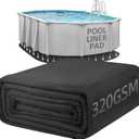 POOLHACKER 10x15 FT Oval Pool Liner Pad for Above Ground Pools, 9.4 oz/yd²
