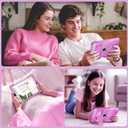 INFILAND Case for iPad 9th/8th/7th Generation 2021/2020/2019 10.2 inch Glitter Clear, Shockproof Protective Cute iPad 7/8/9 Gen Cover with Stand, Pencil Holder for Kids, Girls, Women (Purple)
