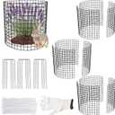 9 Pack Plant Protectors from Animals, 11.8 x 15.7 Inch Metal Plant Cages, Garden Cage to Keep Animals Out, Wire Plant Protectors for Rabbit Chicken Squirrel